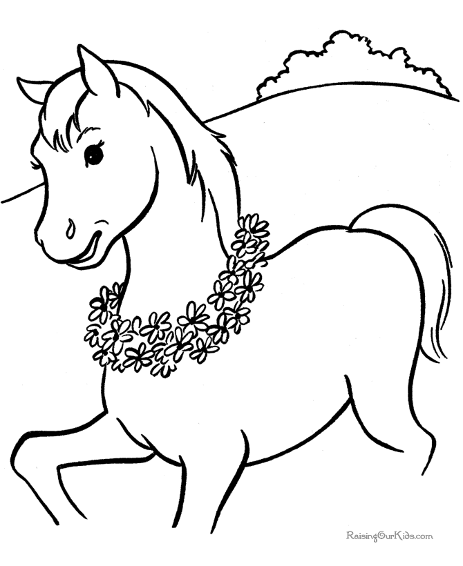 Coloriage de cheval à imprimer