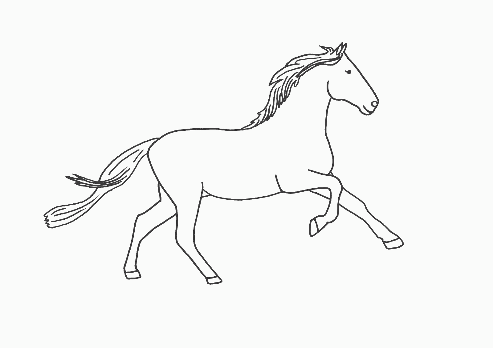 Dessin de cheval à colorier