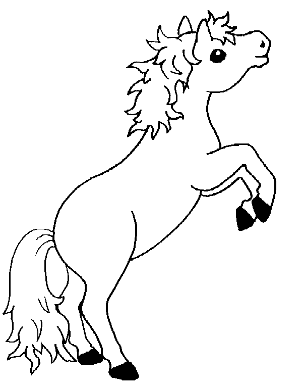 Coloriage gratuit de cheval à imprimer