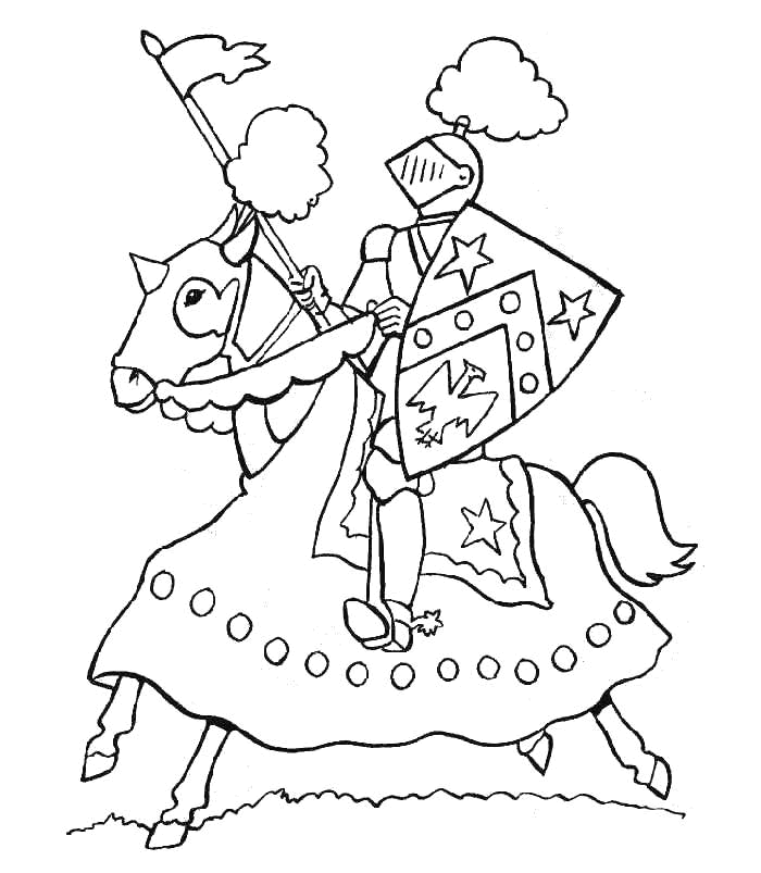 Dessin #14128 - coloriage chevalier à colorier