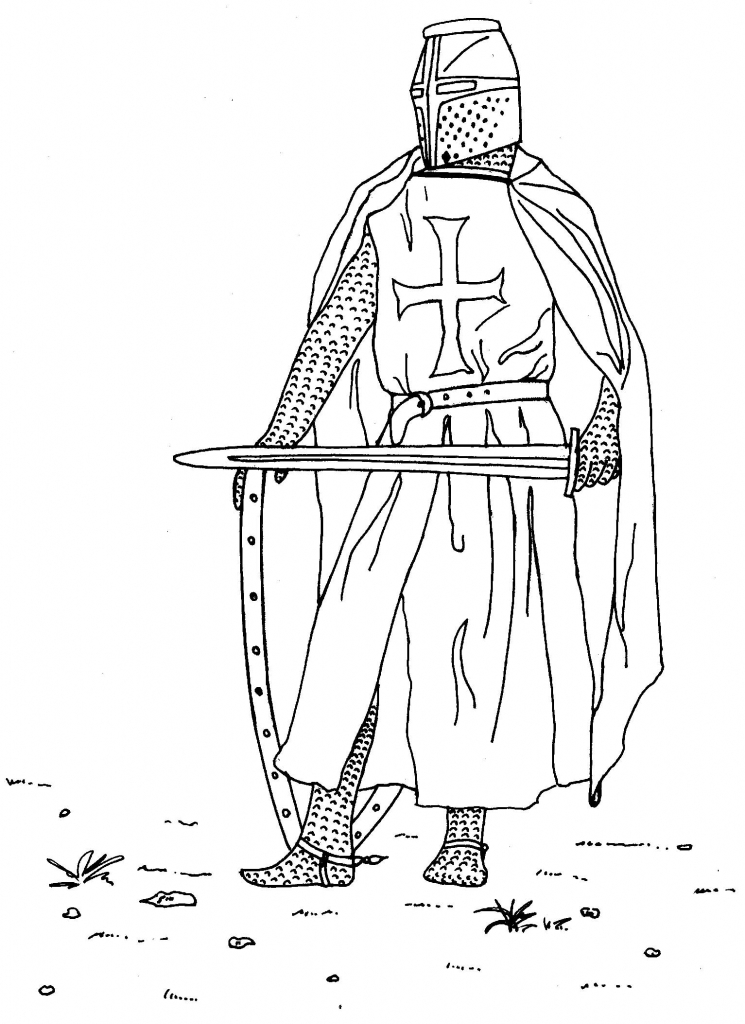 Dessin #14155 - dessin gratuit de chevalier a imprimer