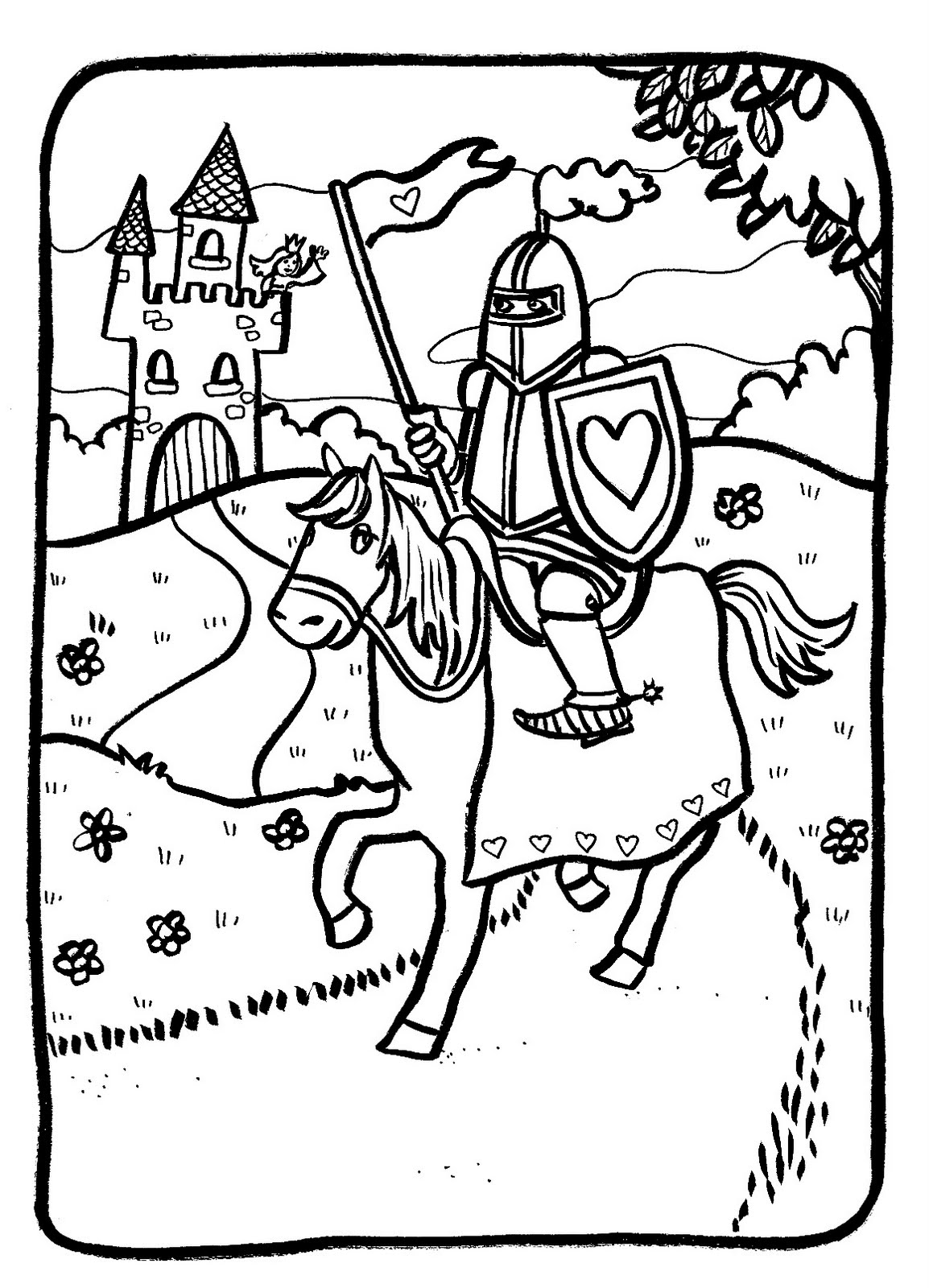 Dessin #14162 - Coloriage chevalier à colorier