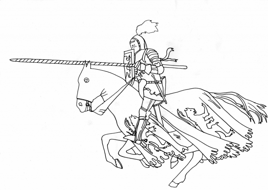 Dessin #14171 - coloriage de chevalier à imprimer