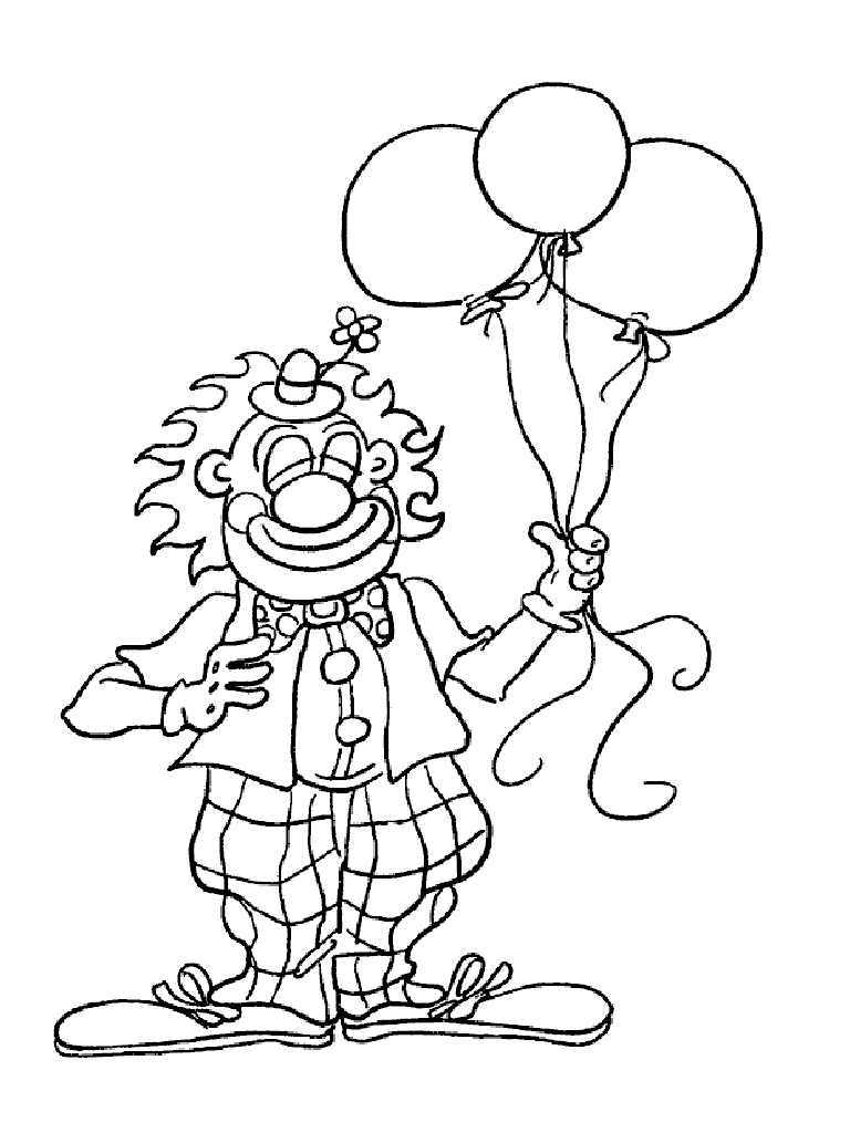 Dessin #10241 - coloriage de clown gratuit a imprimer et colorier