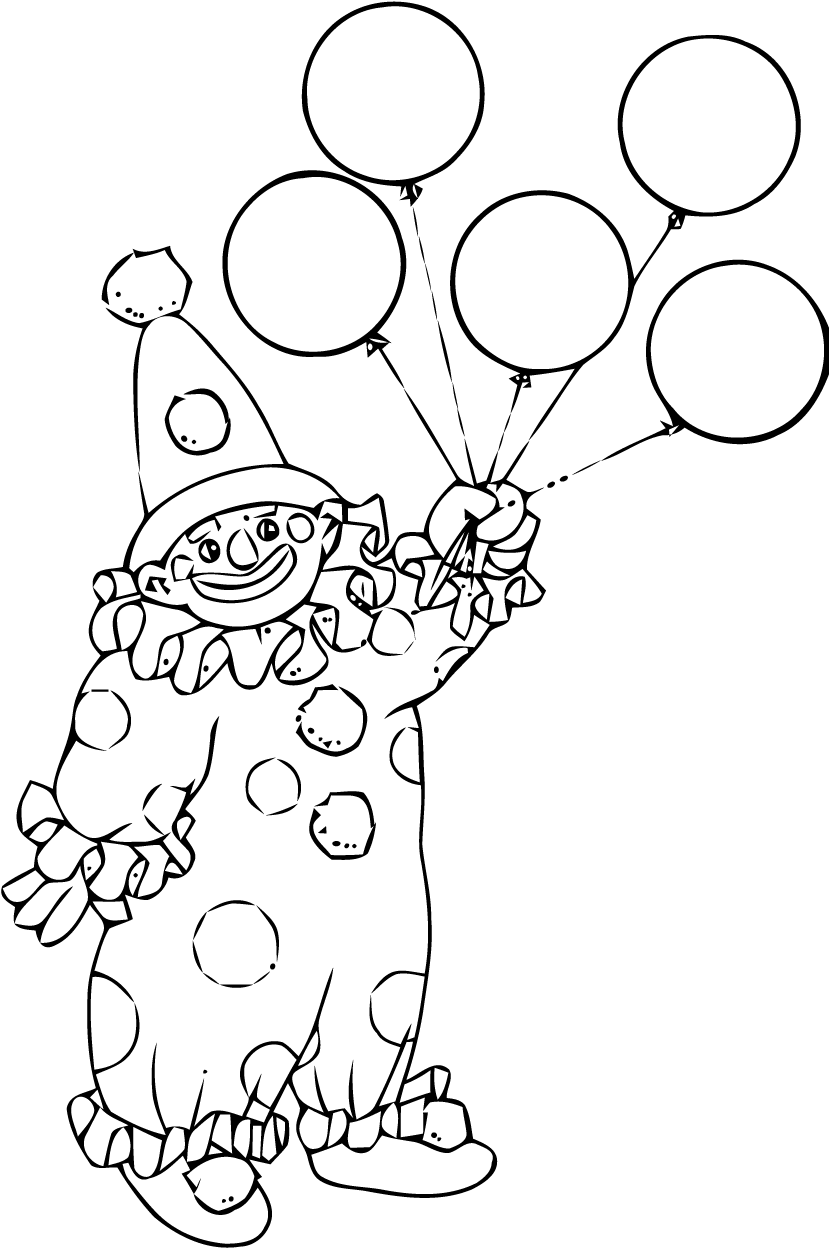 Dessin #10250 - Coloriage clown