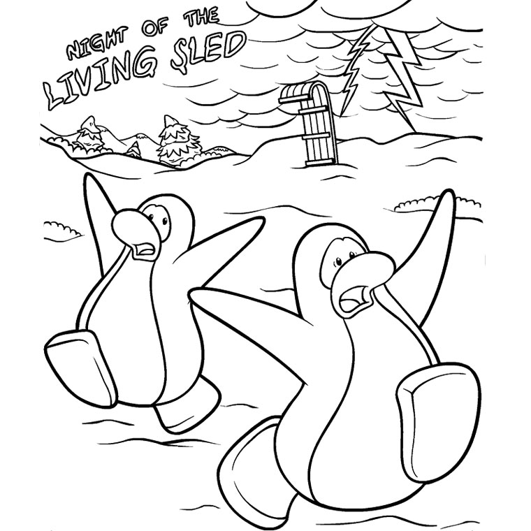 Dessin #11353 - Coloriage club penguin a imprimer