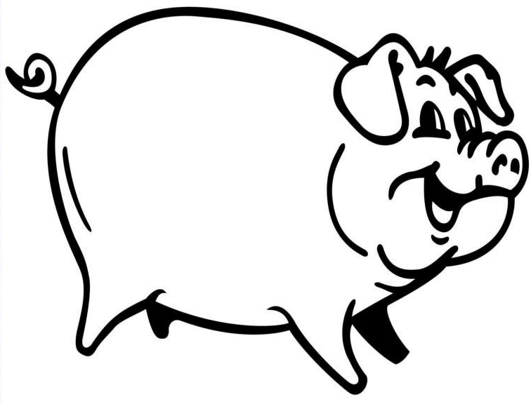 Dessin #12772 - Coloriage cochon imprimer et colorier
