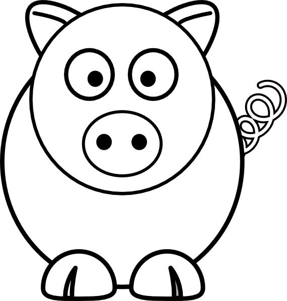 Dessin #12775 - Dessin de cochon gratuit a imprimer et colorier