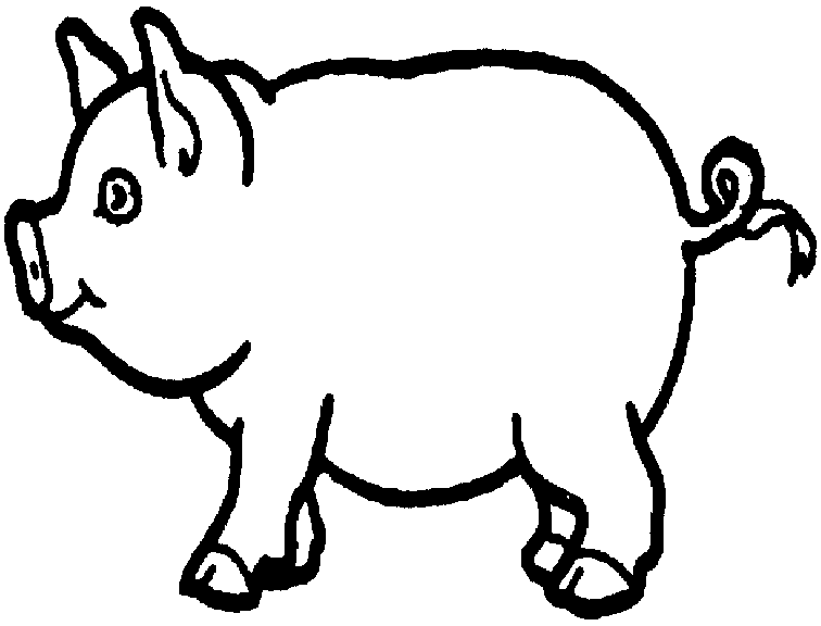 Dessin #12782 - dessin de cochon a colorier