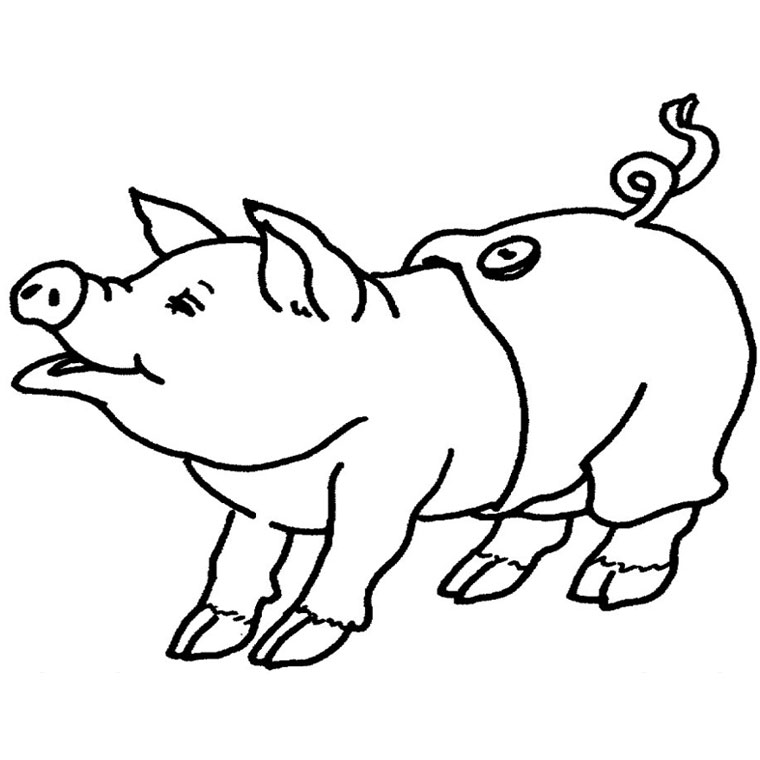 Dessin #12784 - Coloriage cochon