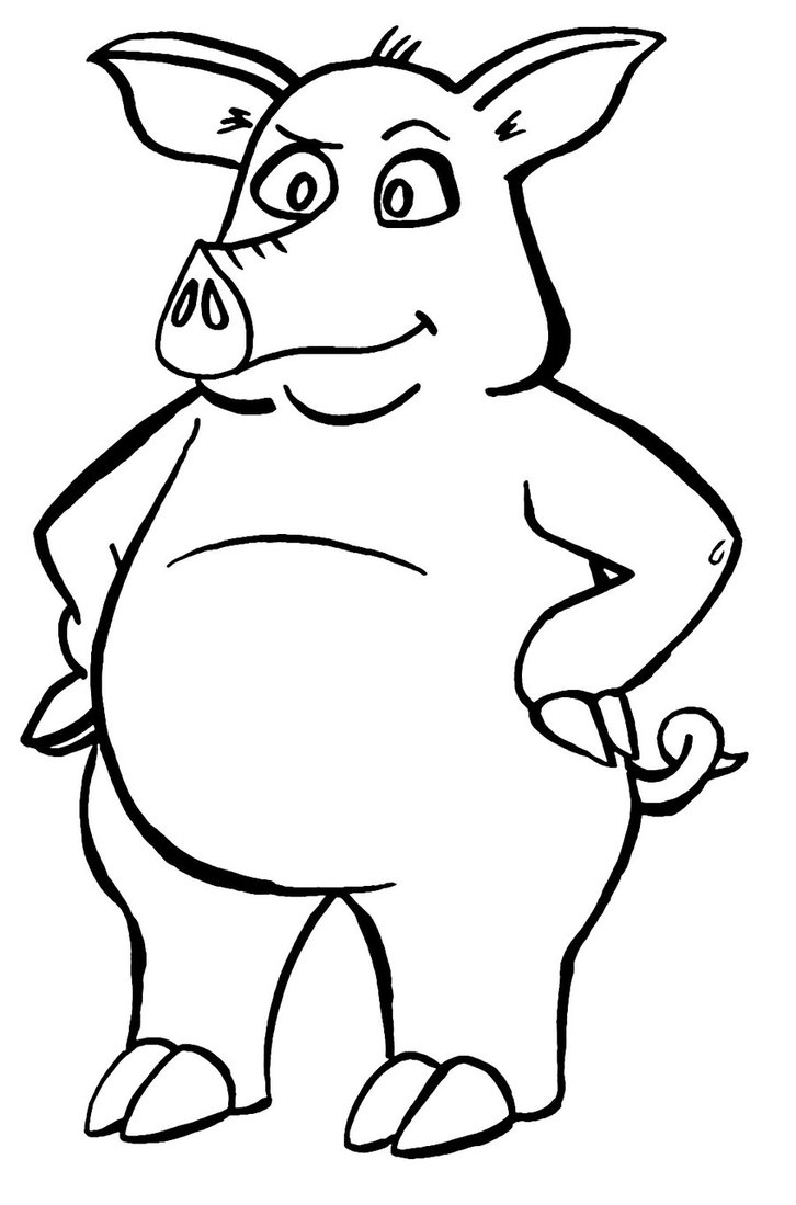 Dessin #12788 - dessin cochon à colorier et imprimer