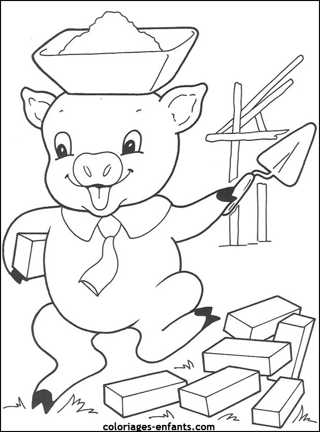 Dessin #12791 - Coloriage cochon à imprimer