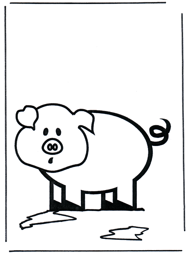 Dessin #12792 - coloriage cochon imprimer et colorier