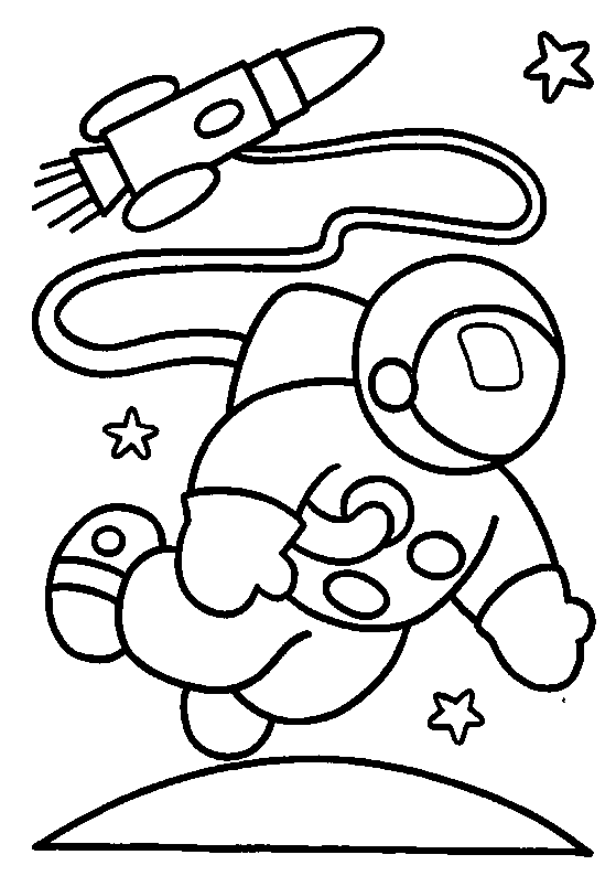 Dessin #14894 - Coloriage cosmonaute à colorier