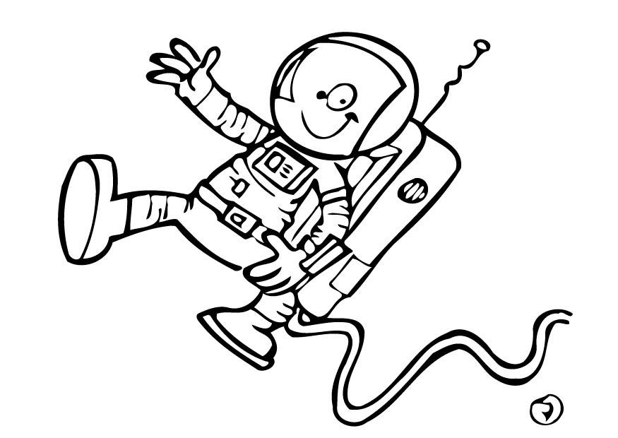 Dessin #14913 - Dessin cosmonaute pour imprimer et colorier