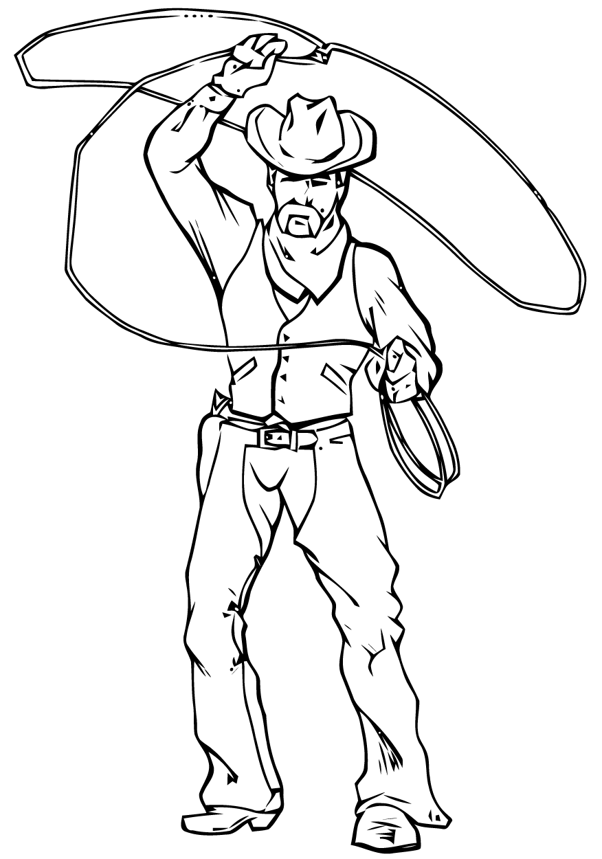 Coloriage A Imprimer Cowboy
