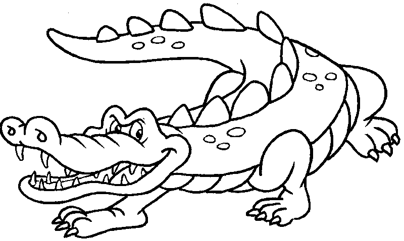 Dessin de crocodile imprimer et colorier