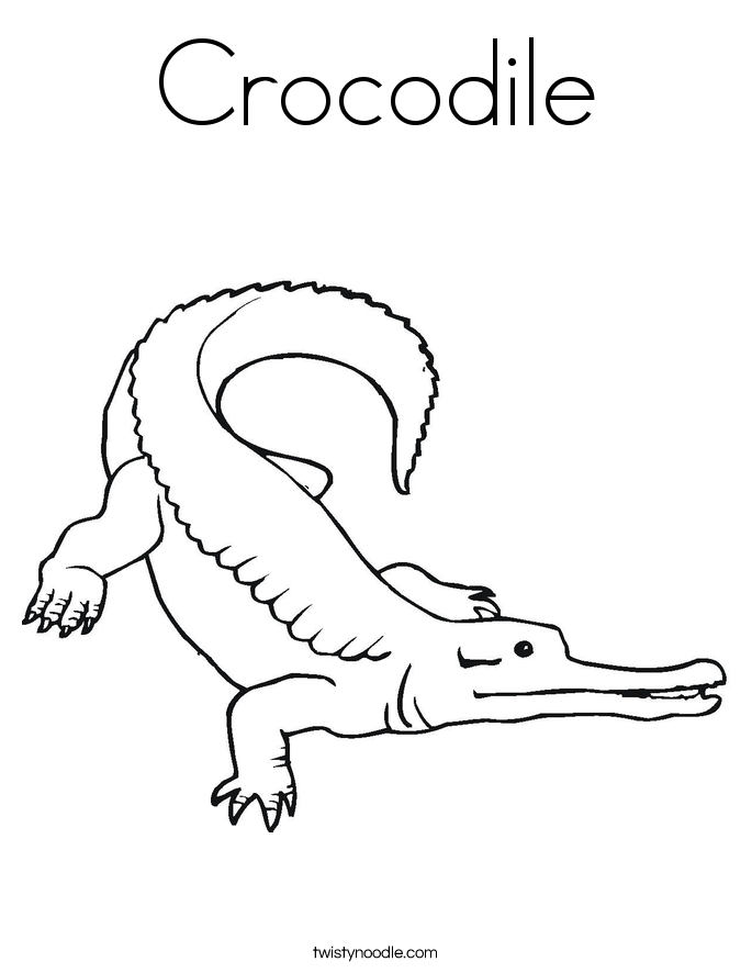 Coloriage crocodile imprimer et colorier