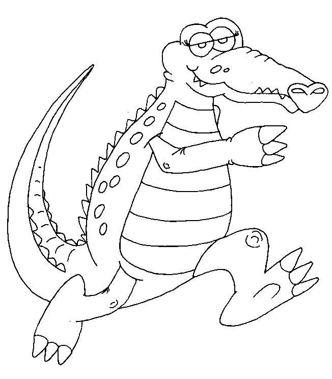 Dessin gratuit crocodile a colorier