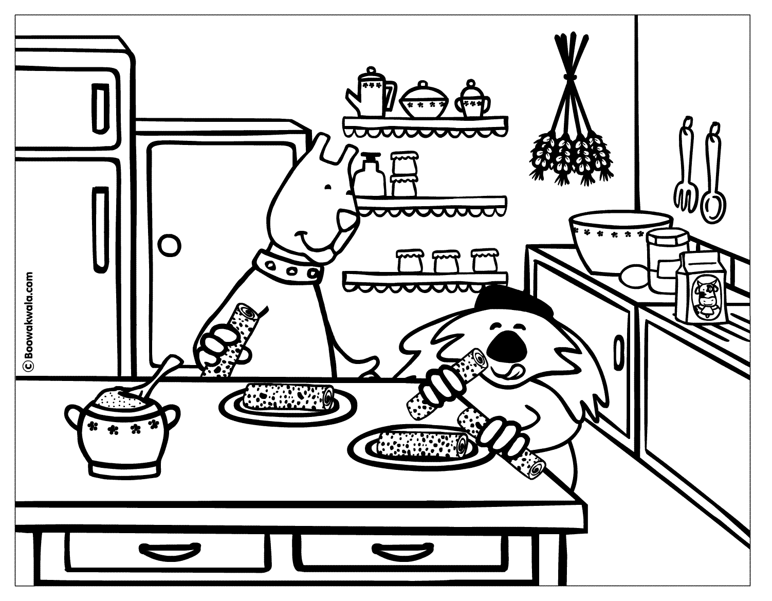 Dessin #14304 - Coloriage cuisinier gratuit