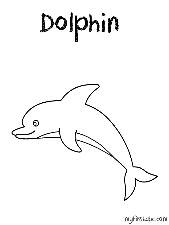 Dessin de dauphin imprimer et colorier
