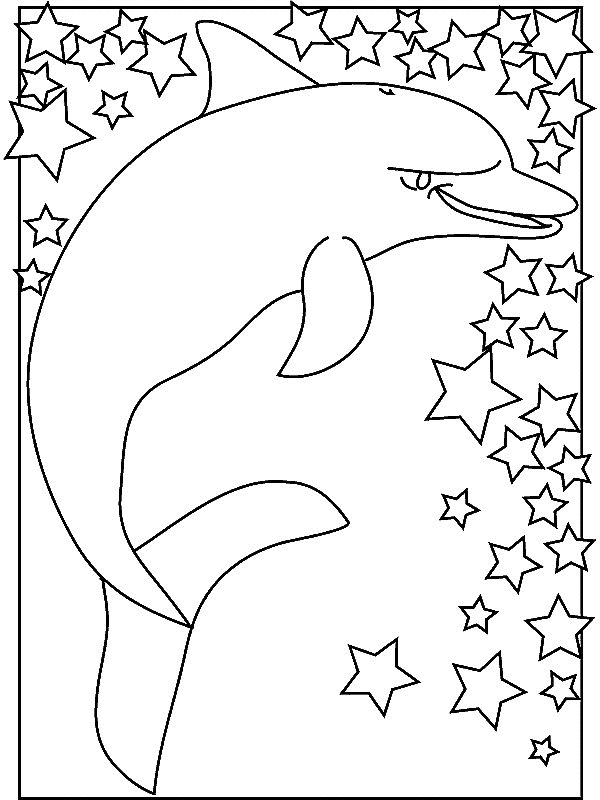 Coloriage de dauphin gratuit à imprimer et colorier