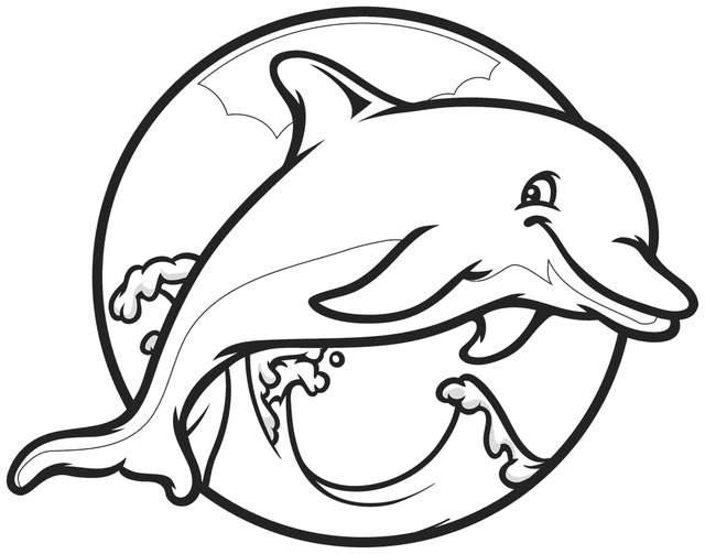 Coloriage de dauphin gratuit à imprimer