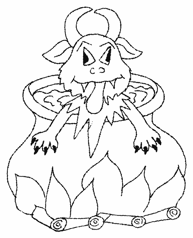 Dessin #14929 - dessin de diable pour imprimer et colorier