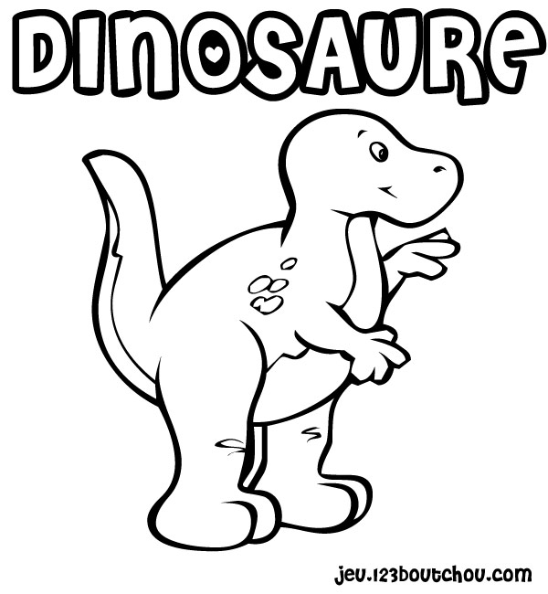 Dessin de dinosaure gratuit à imprimer et colorier