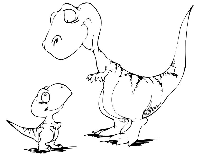 Image de dinosaure a colorier