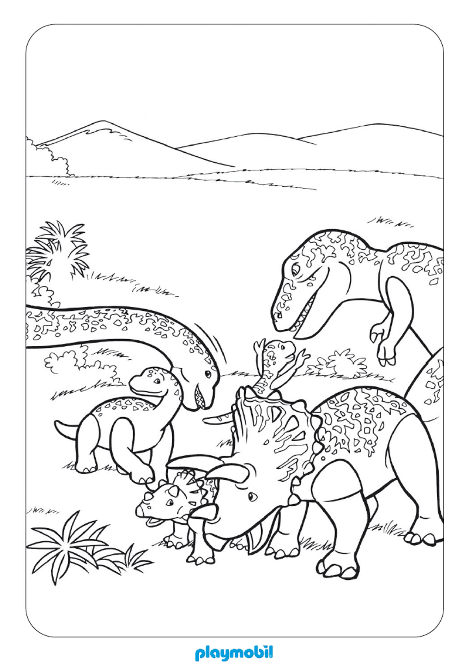 Dessin gratuit de dinosaure a imprimer et colorier