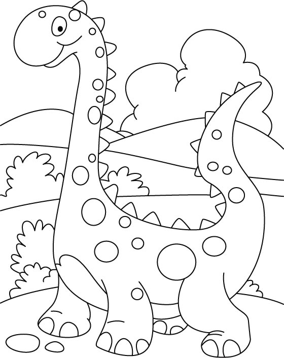 Dessin de dinosaure pour imprimer et colorier