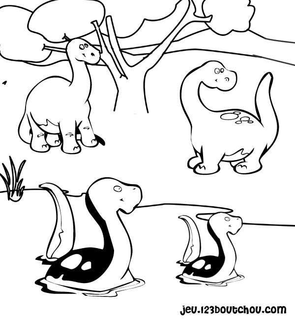Coloriage de dinosaure à colorier