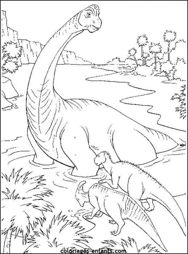 Coloriage gratuit de dinosaure a imprimer