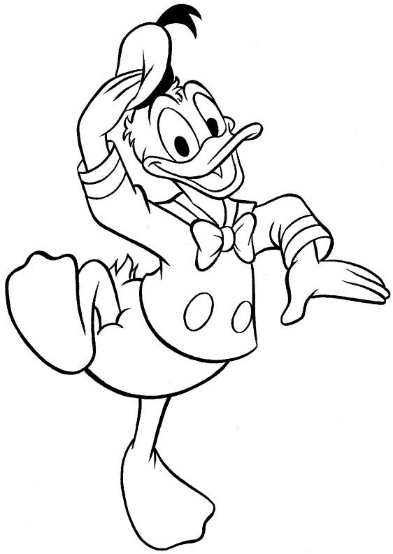 Coloriage donald duck gratuit - dessin a imprimer #116