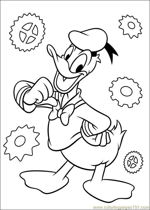 Coloriage donald duck gratuit - dessin a imprimer #122