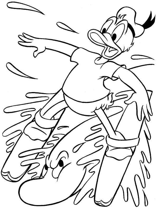 Coloriage donald duck gratuit - dessin a imprimer #129