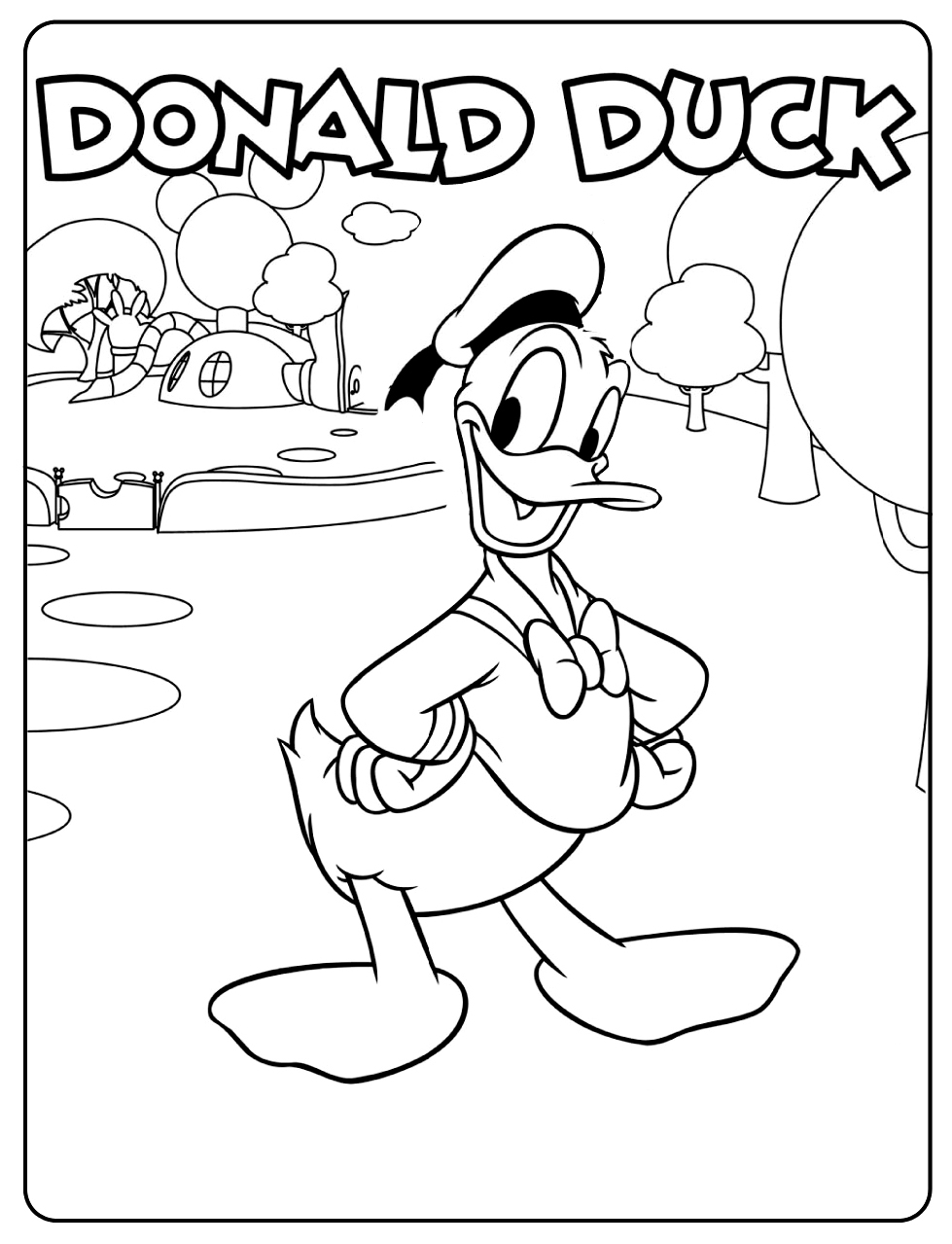 Coloriage donald duck gratuit - dessin a imprimer #15