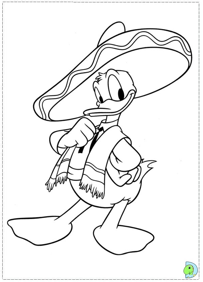 Coloriage donald duck gratuit - dessin a imprimer #183