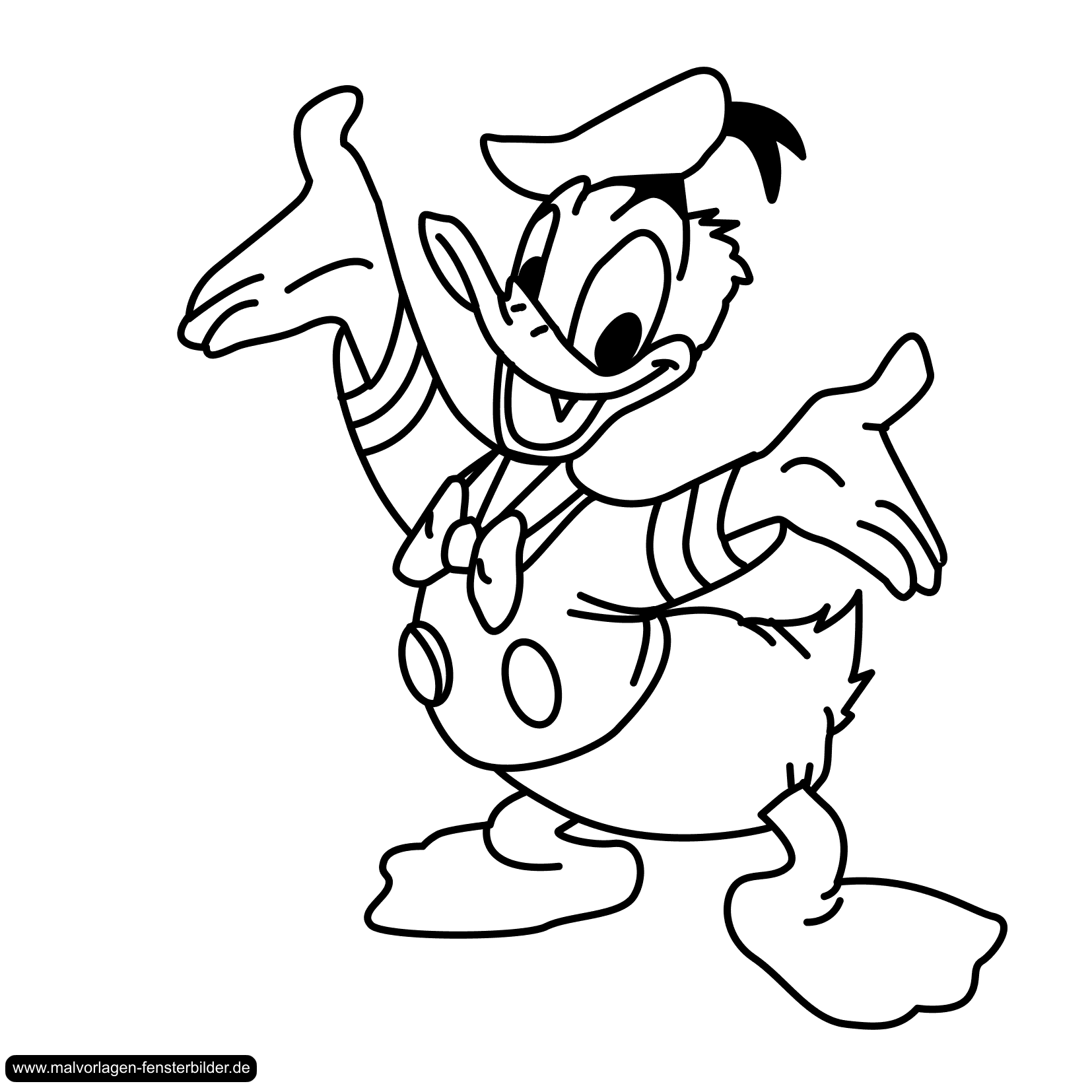 Coloriage donald duck gratuit - dessin a imprimer #2