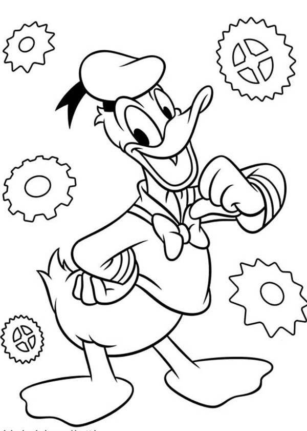 Coloriage donald duck gratuit - dessin a imprimer #283
