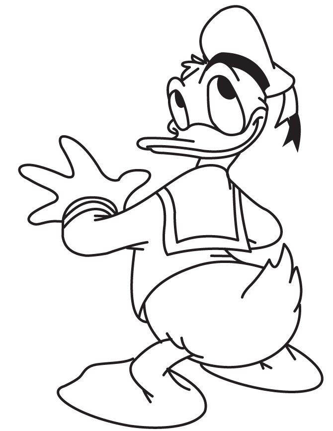 Coloriage donald duck gratuit - dessin a imprimer #32