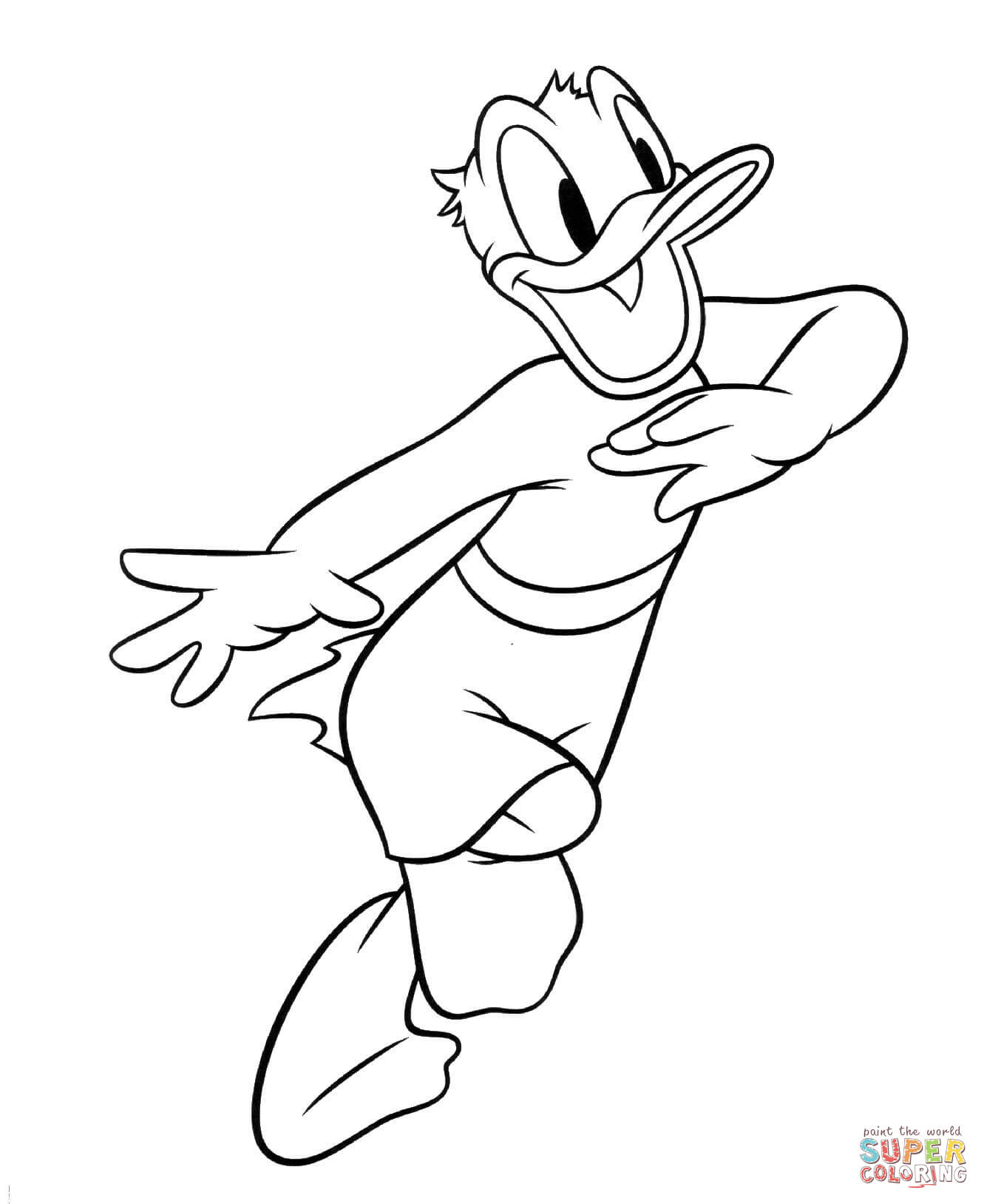 Coloriage donald duck gratuit - dessin a imprimer #41
