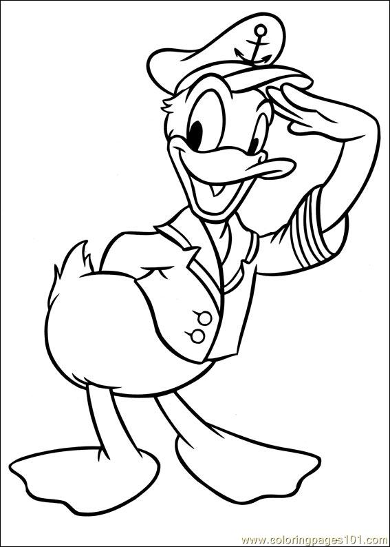 Coloriage donald duck gratuit - dessin a imprimer #48