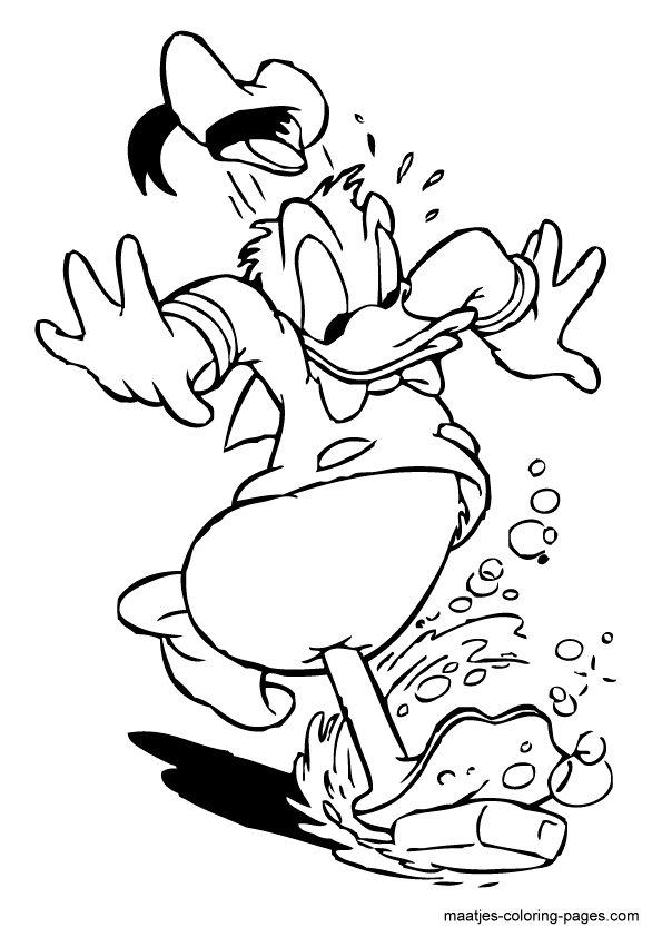 Coloriage donald duck gratuit - dessin a imprimer #68