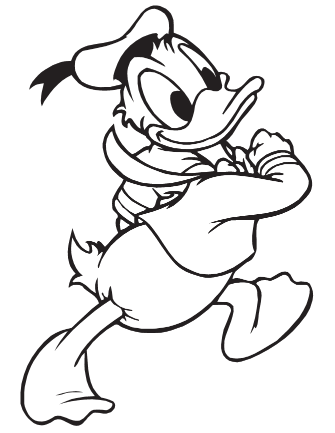 Coloriage donald duck gratuit - dessin a imprimer #86