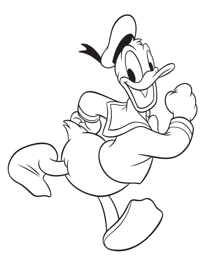 Coloriage donald duck gratuit - dessin a imprimer #96