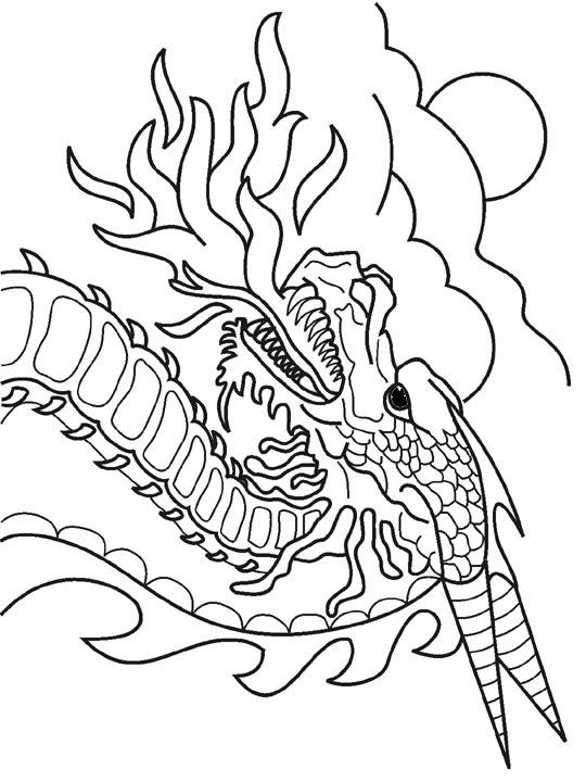 Coloriage dragon a imprimer