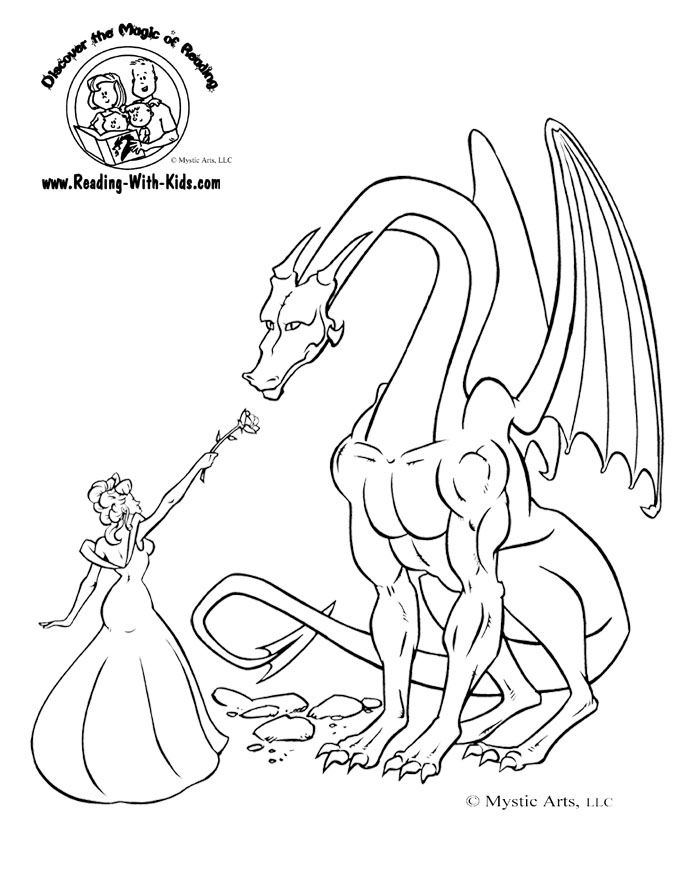 Dessin de dragon gratuit à imprimer et colorier