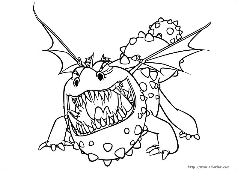 Dessin de dragon pour imprimer et colorier